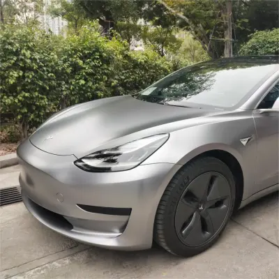 Matte Metallic Titanium Grey Car Vinyl Wrap PET review Gulley 01