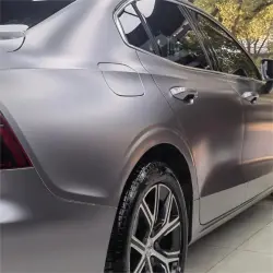 Matte Metallic Titanium Grey Car Vinyl Wrap PET review Sparky 03