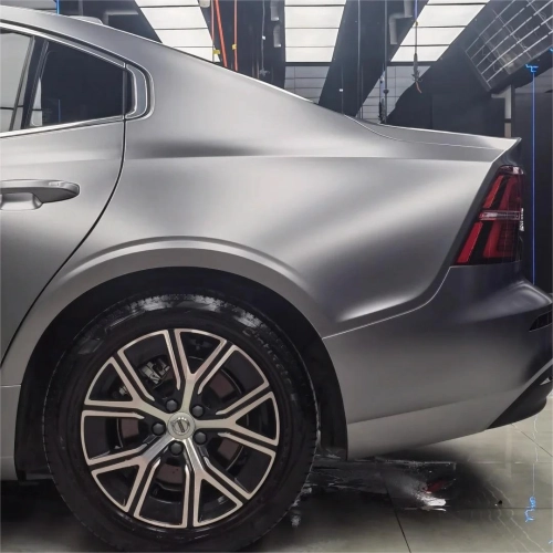 Matte Metallic Titanium Grey Car Vinyl Wrap PET reviewed by