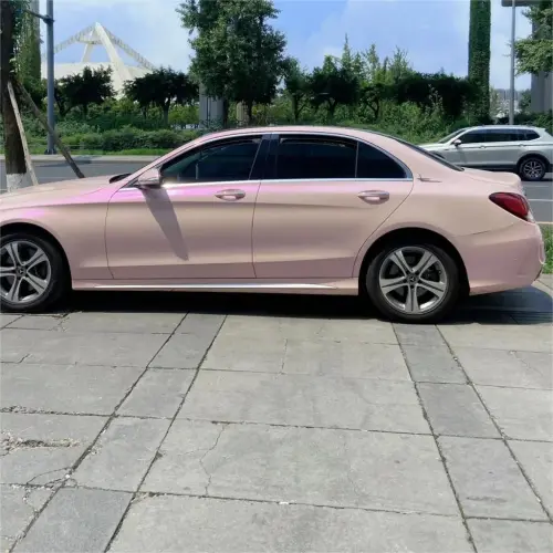 Gloss Metallic Purple Pink Car Vinyl Wrap PET review 