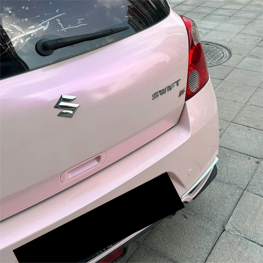 Gloss Metallic Purple Pink Car Vinyl Wrap PET review Unique 02