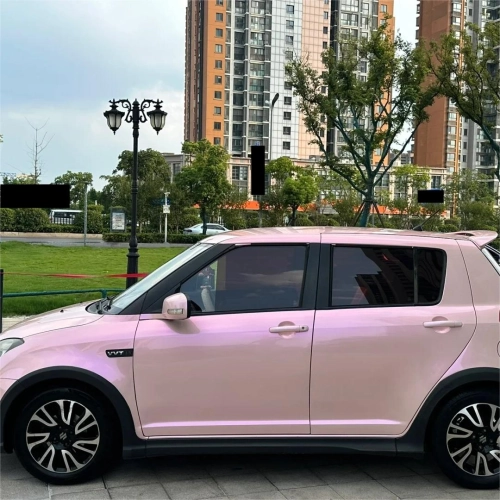 Gloss Metallic Purple Pink Car Vinyl Wrap PET review 