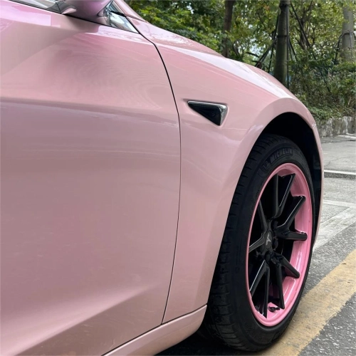 Gloss Metallic Purple Pink Car Vinyl Wrap PET review 
