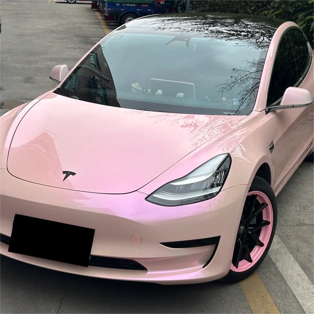 Gloss Metallic Purple Pink Car Vinyl Wrap PET review Miller 00