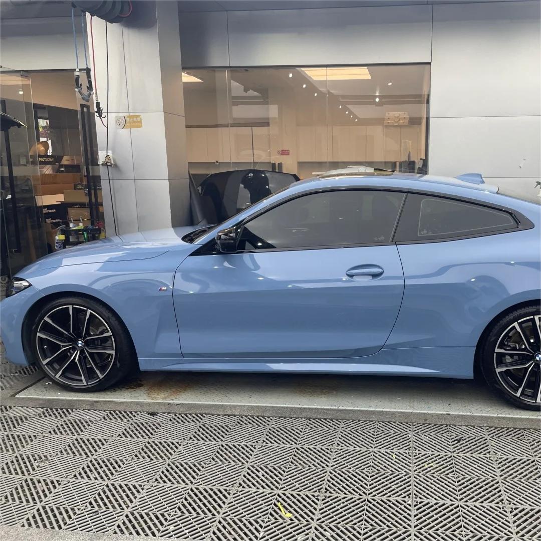 Gloss China Blue Car Vinyl Wrap PET review Corey 00