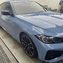 Gloss China Blue Car Vinyl Wrap review Corey 03