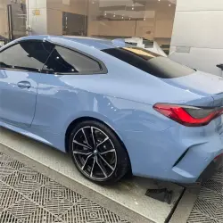 Gloss China Blue Car Vinyl Wrap review Corey 04