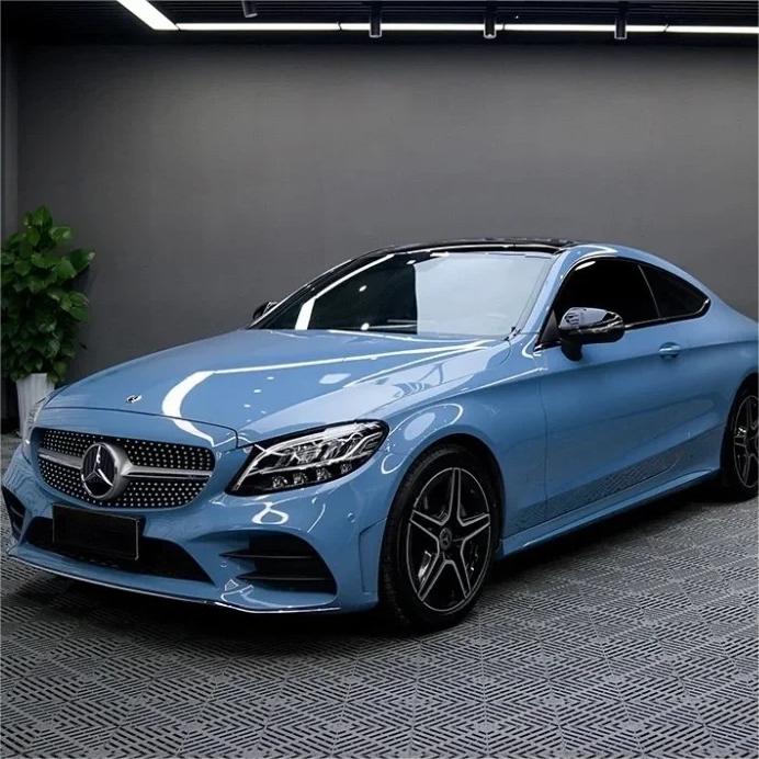 Gloss China Blue Car Vinyl Wrap PET review Joseph 00