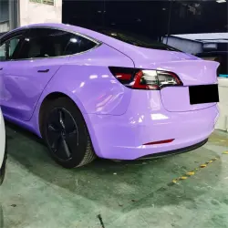 Gloss Lavender Purple Car Vinyl Wrap Tesla BMW PET review Garcia