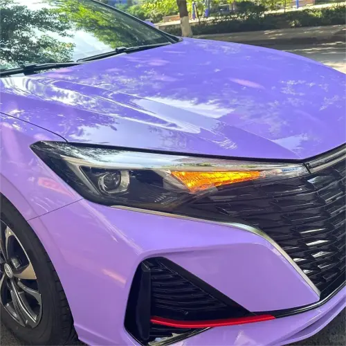 Gloss Lavender Purple Car Vinyl Wrap Tesla BMW PET review 