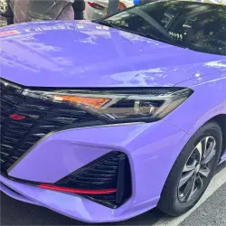 Gloss Lavender Purple Car Vinyl Wrap Tesla BMW PET review Woodward 02