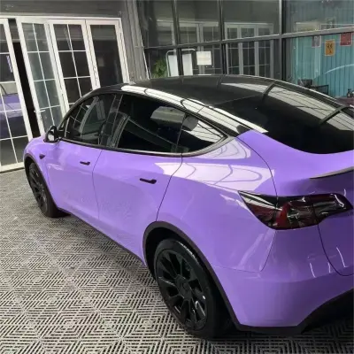 Gloss Lavender Purple Car Vinyl Wrap Tesla BMW PET review Amazon 02