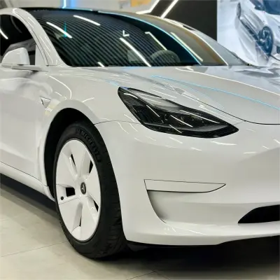 Gloss Crystal White Car Vinyl Wrap  review Carmelo 00