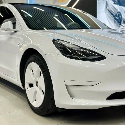 Gloss Crystal White Car Vinyl Wrap PET reviewed by