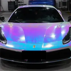 Gloss White Holographic Chrome Laser Car Vinyl Wrap review Rafael 03