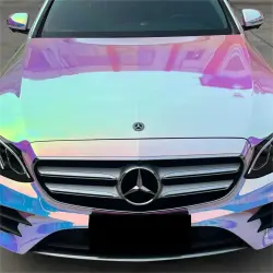 Gloss White Holographic Chrome Laser Car Vinyl Wrap review Rebecca