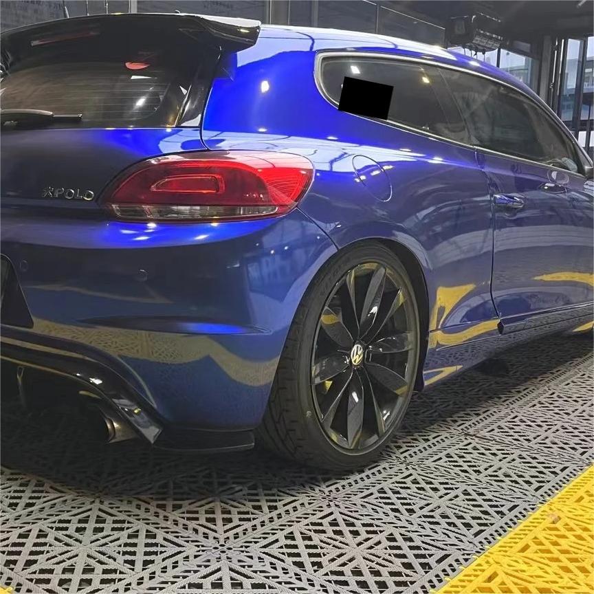 Gloss Metallic Blueberry Car Vinyl Wrap PET review Cameras 01