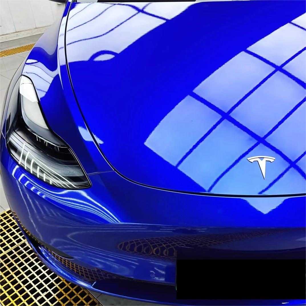 Gloss Metallic Blueberry Car Vinyl Wrap PET review Jim 01