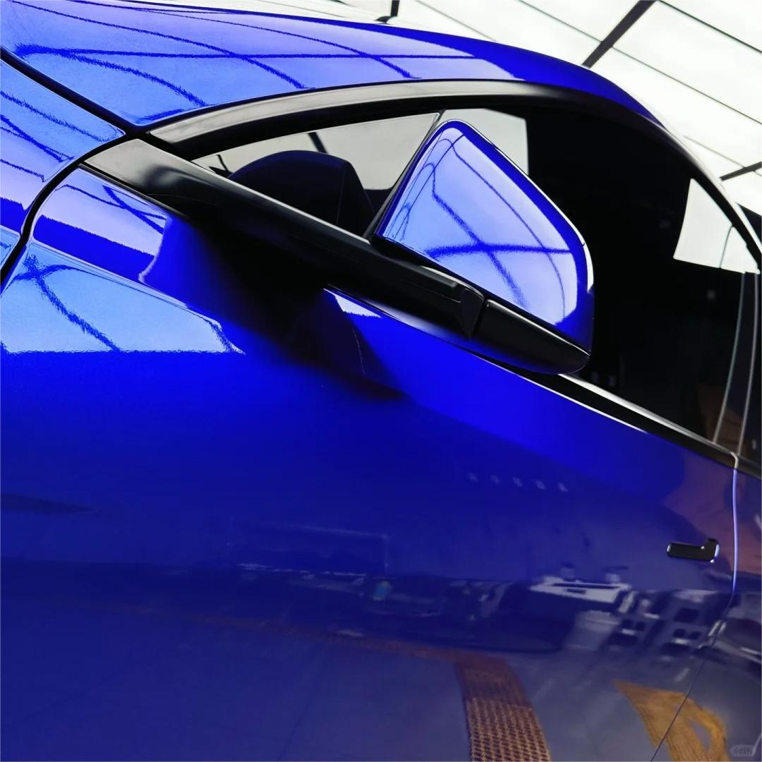 Gloss Metallic Blueberry Car Vinyl Wrap PET review Jim 03