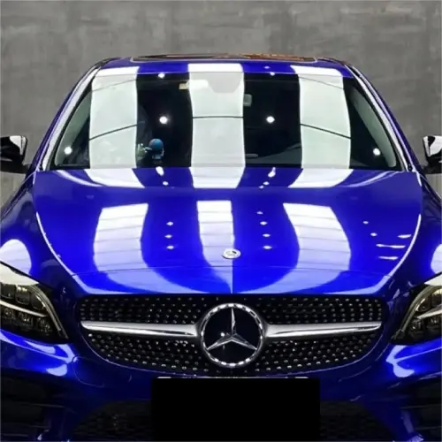 Gloss Metallic Blueberry Car Vinyl Wrap PET review 