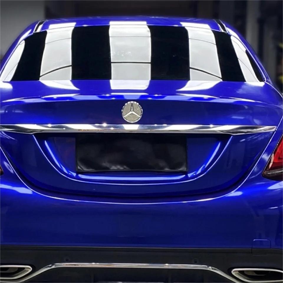 Gloss Metallic Blueberry Car Vinyl Wrap PET review Lizmarie 03