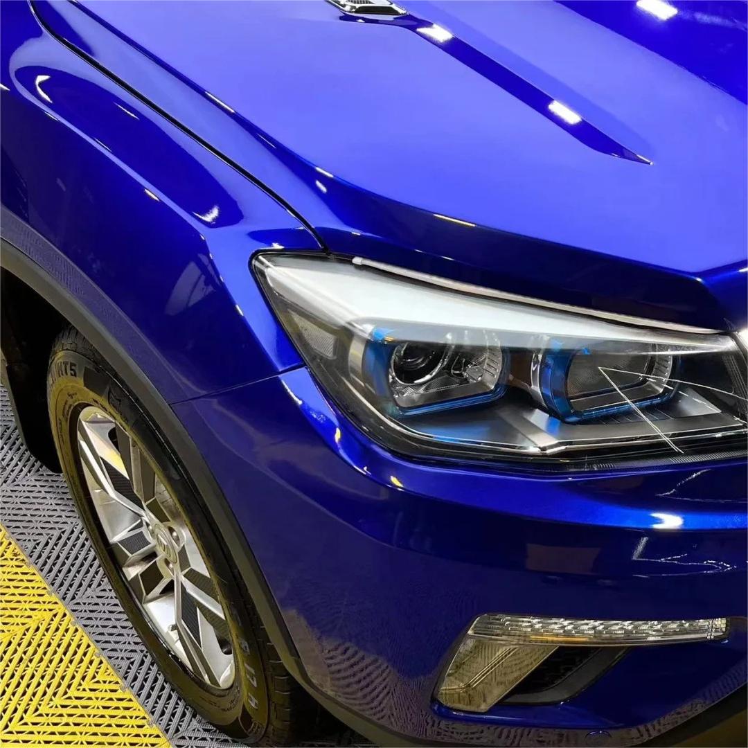 Gloss Metallic Blueberry Car Vinyl Wrap PET review Mike 02