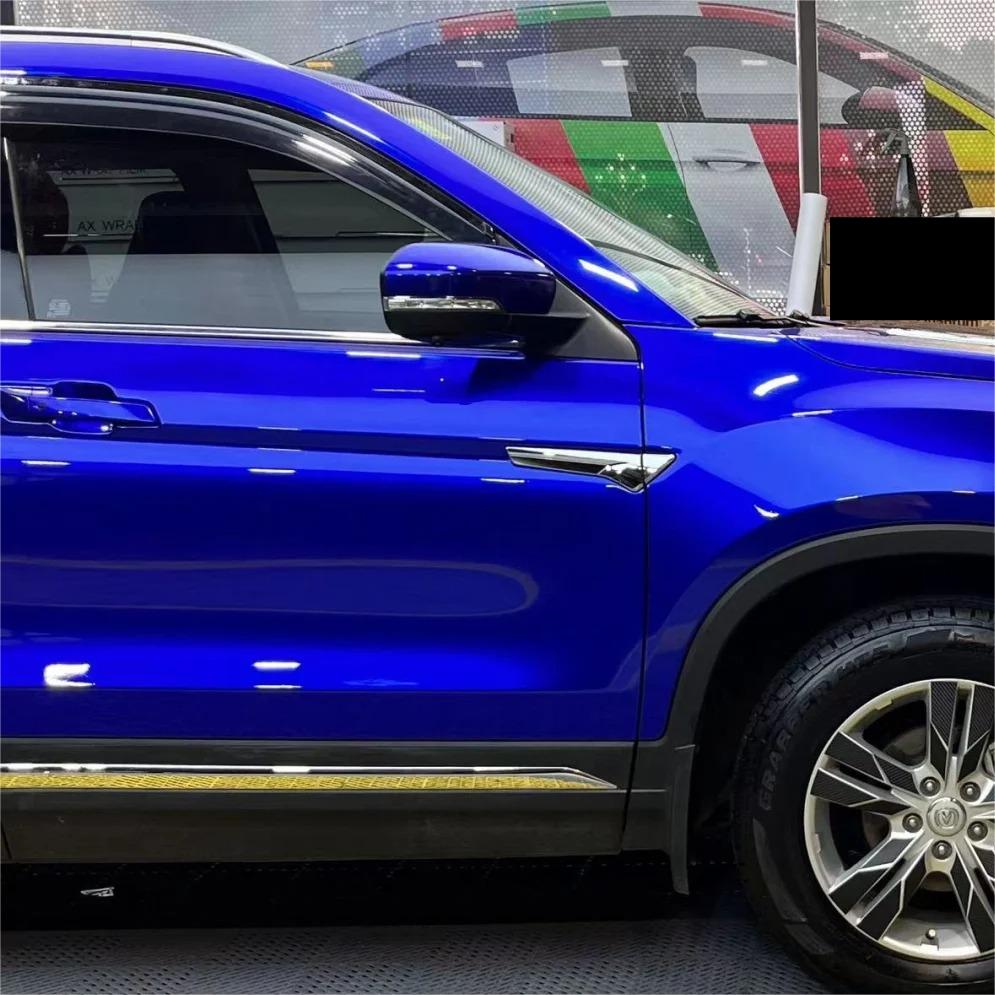 Gloss Metallic Blueberry Car Vinyl Wrap PET review Mike 01