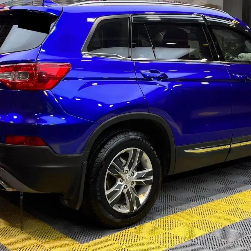 Gloss Metallic Blueberry Car Vinyl Wrap PET review Mike 03