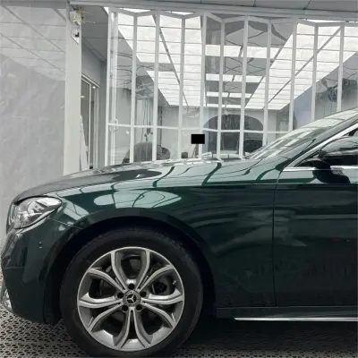 Gloss Metallic Diamond Benz Emerald Green Car Vinyl Wrap PET review Luis 00