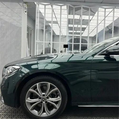 Gloss Metallic Diamond Benz Emerald Green Car Vinyl Wrap PET review 