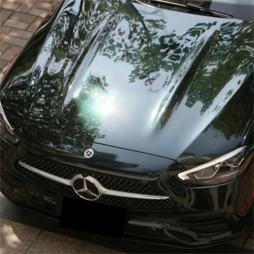 Gloss Metallic Diamond Benz Emerald Green Car Vinyl Wrap PET review 