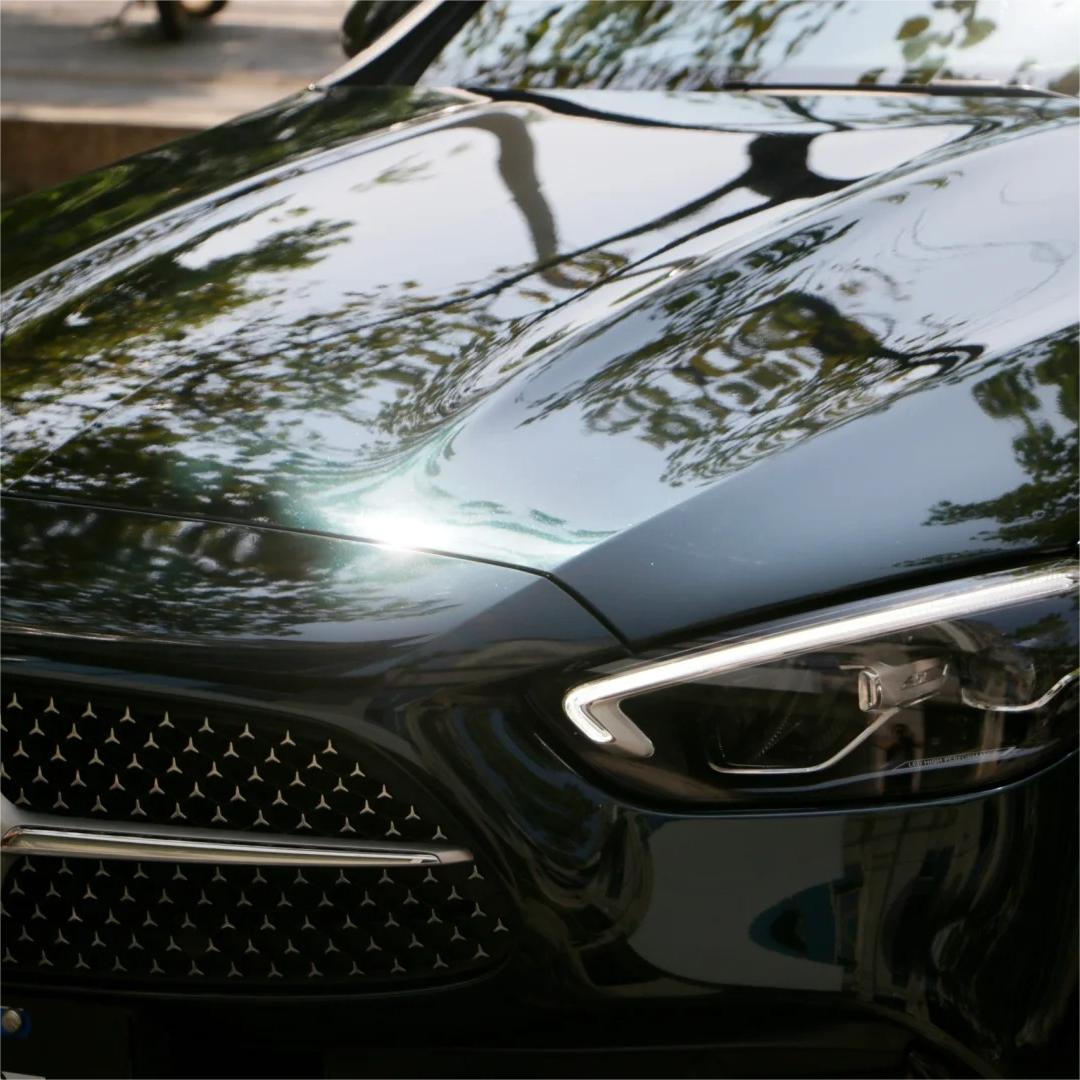 Gloss Metallic Diamond Benz Emerald Green Car Vinyl Wrap PET review Bassirou 03