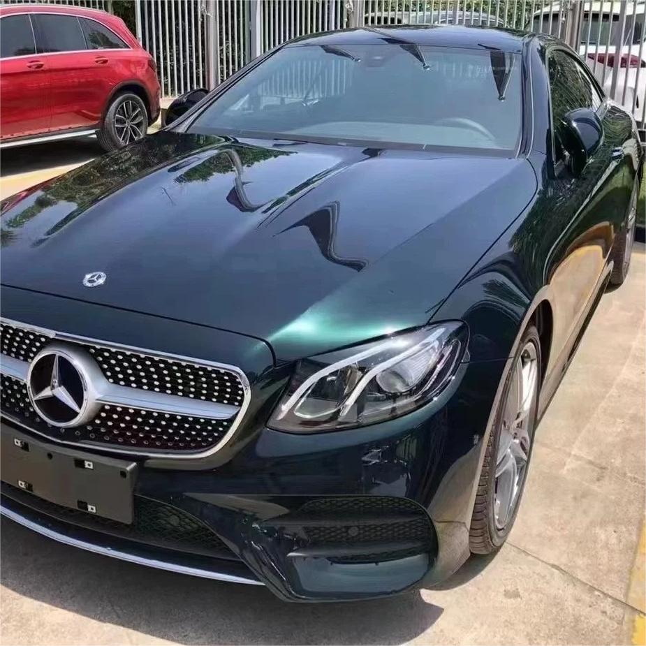 Gloss Metallic Diamond Benz Emerald Green Car Vinyl Wrap PET review Redington 00
