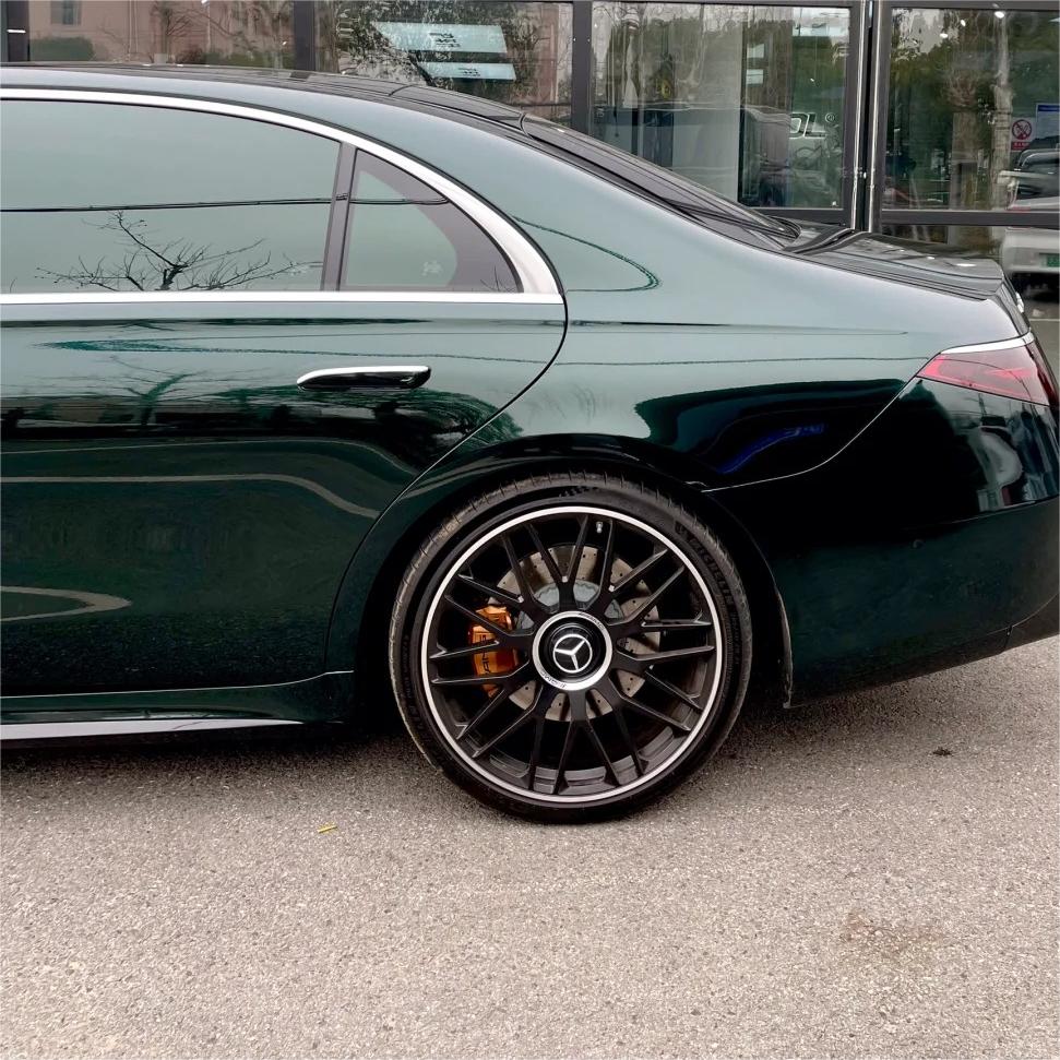 Gloss Metallic Diamond Benz Emerald Green Car Vinyl Wrap PET review Amazon 02