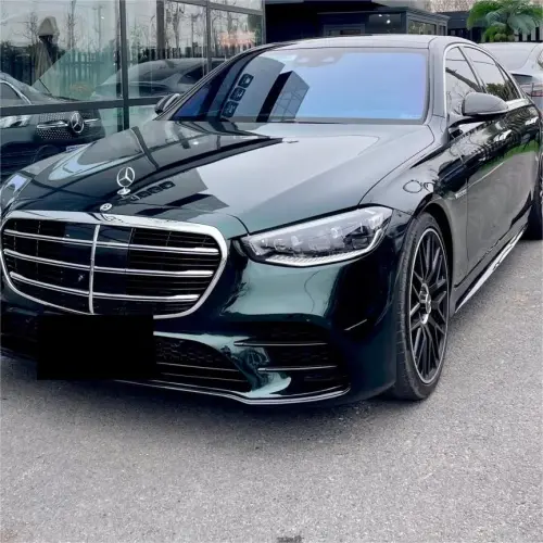 Gloss Metallic Diamond Benz Emerald Green Car Vinyl Wrap PET review 