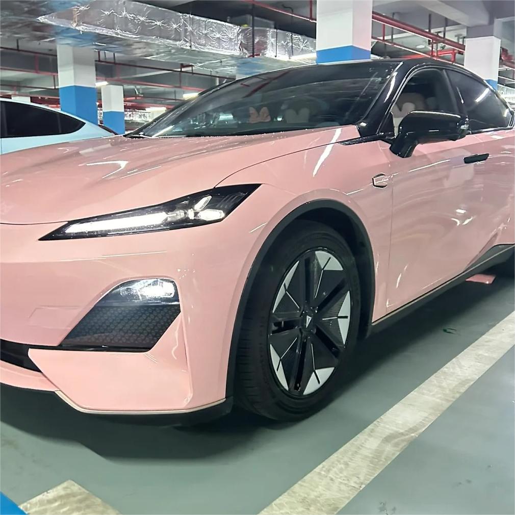 Gloss Crystal Peach Pink Car Vinyl Wrap PET review David 01