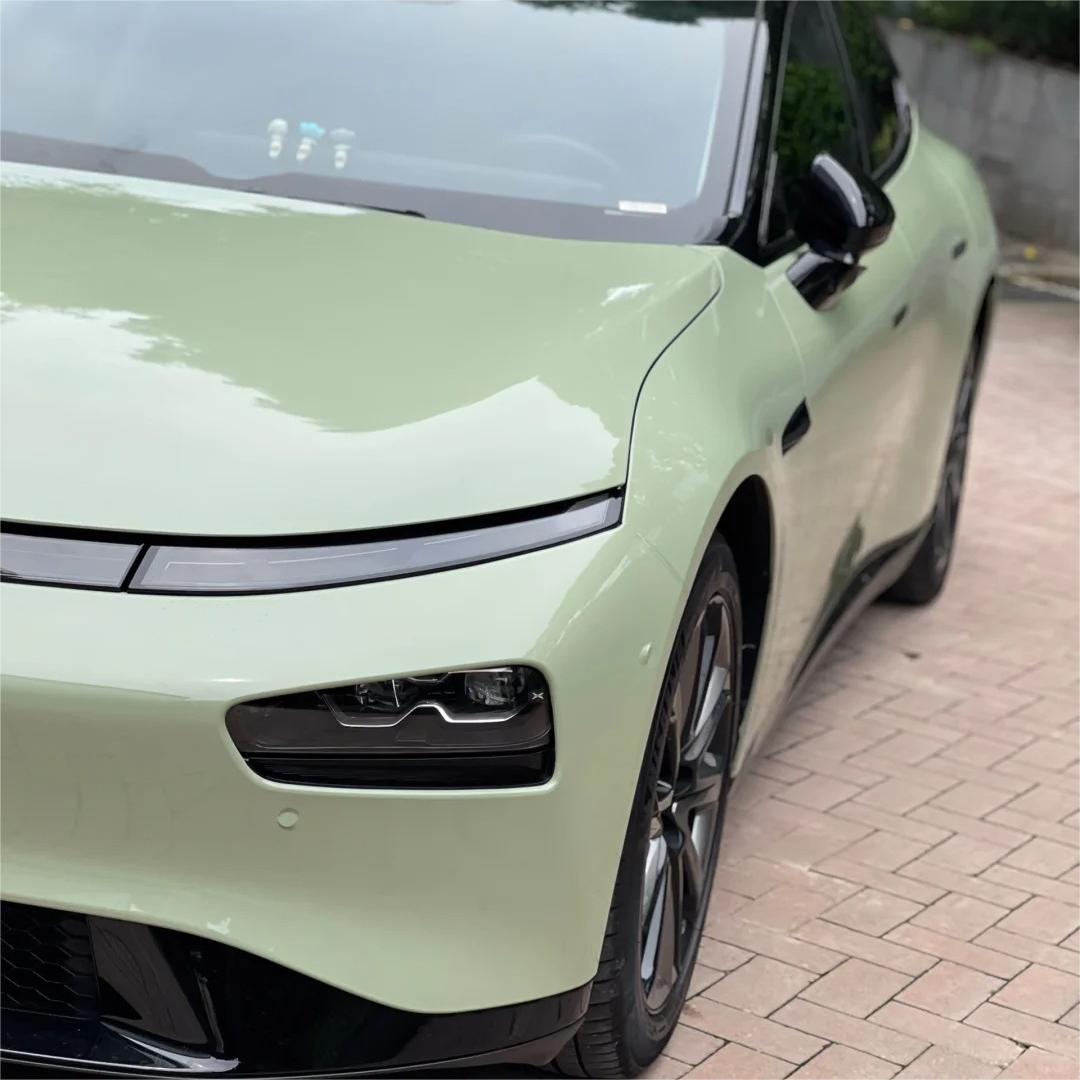 Gloss Light Khaki Green Car Vinyl Wrap PET review Taylorfamily 02