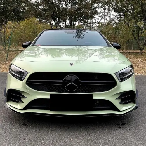 Gloss Light Khaki Green Car Vinyl Wrap PET review 