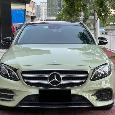 Gloss Light Khaki Green Car Vinyl Wrap PET review Mary 00