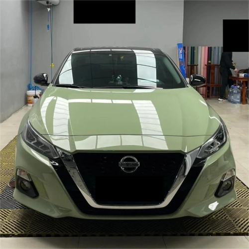 Gloss Light Khaki Green Car Vinyl Wrap PET reviewed by