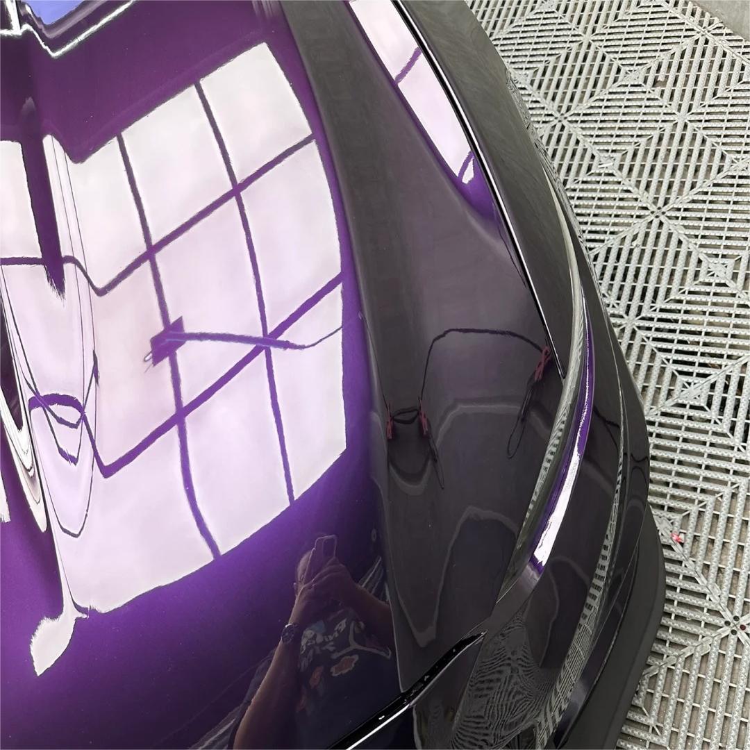 Gloss Metallic Midnight Purple Car Vinyl Wrap BMW PET review Customer 02