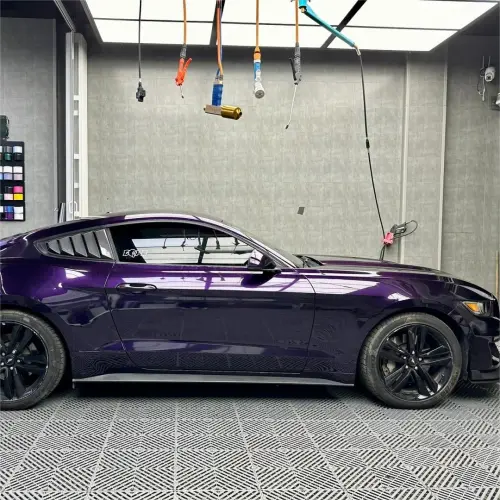 Gloss Metallic Midnight Purple Car Vinyl Wrap BMW PET review 