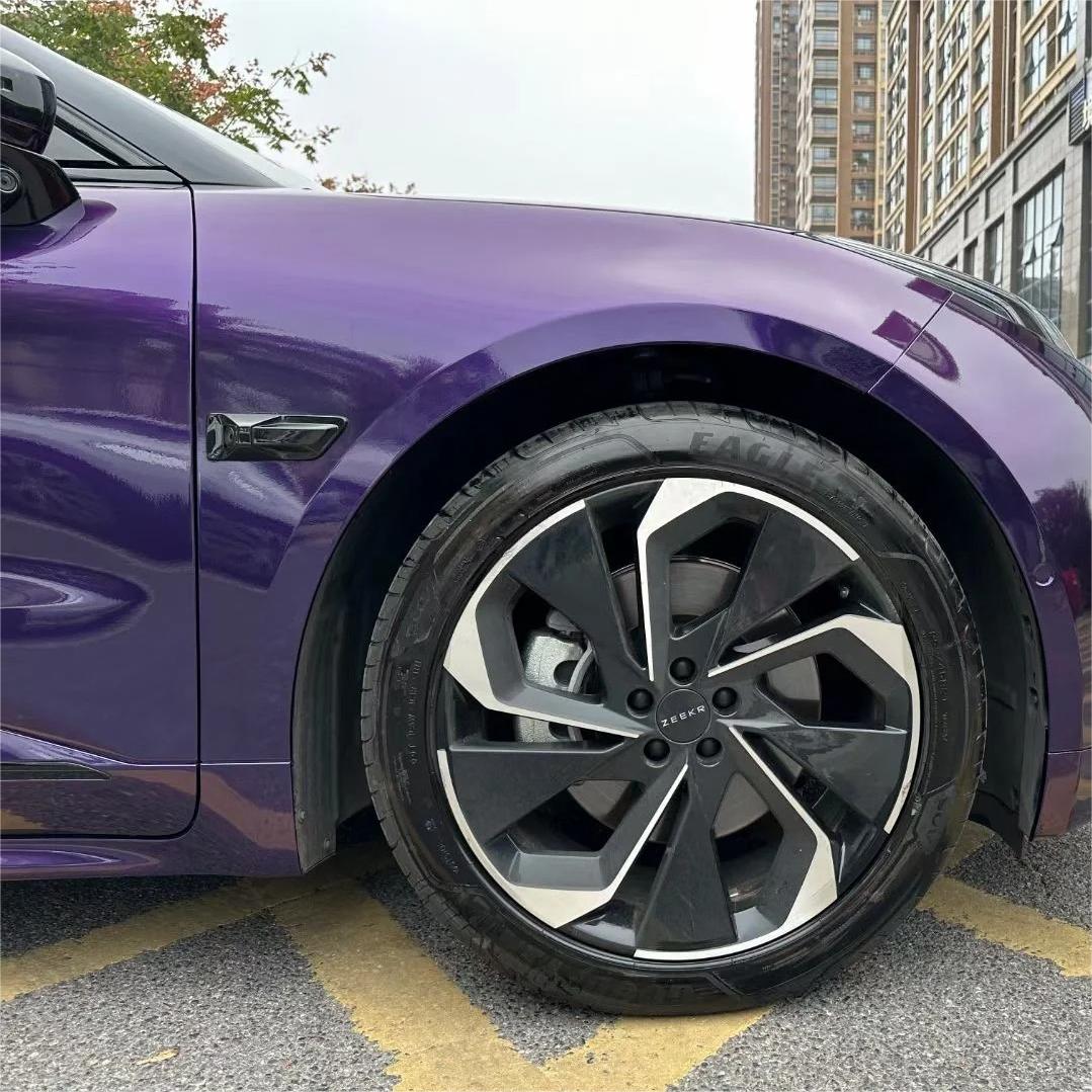 Gloss Metallic Midnight Purple Car Vinyl Wrap BMW PET review Stephanie 02