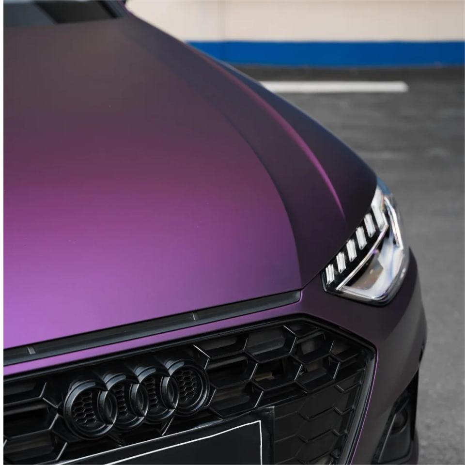 Matte Magic Purple Russian Violet Purple Car Vinyl Wrap PET review Amanda 02