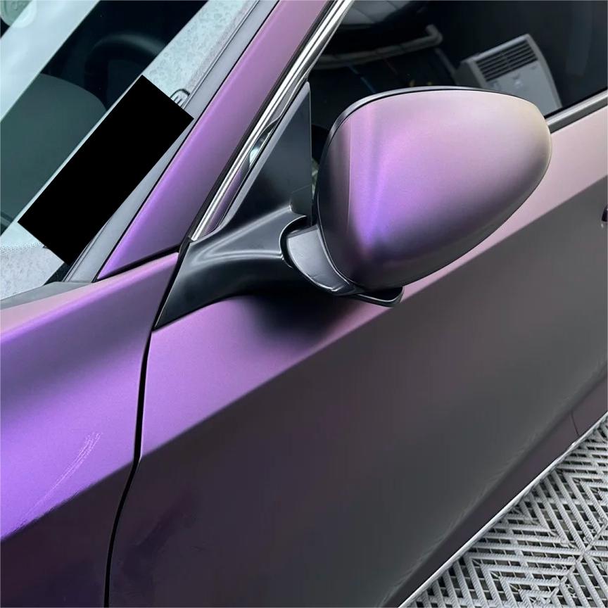 Matte Magic Purple Russian Violet Purple Car Vinyl Wrap PET review Sarah 01
