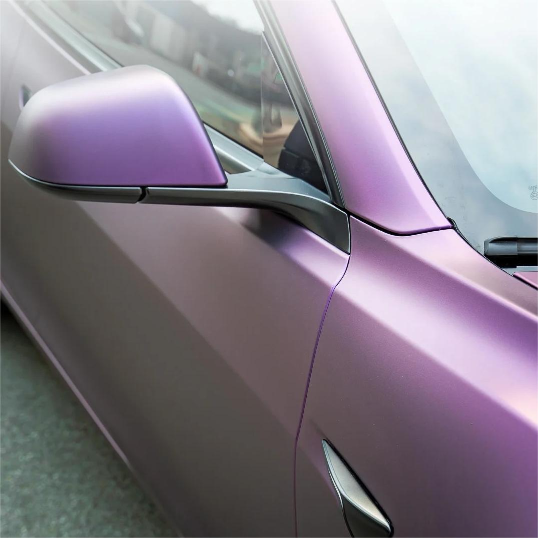 Matte Magic Purple Russian Violet Purple Car Vinyl Wrap PET review Shaniqua 01