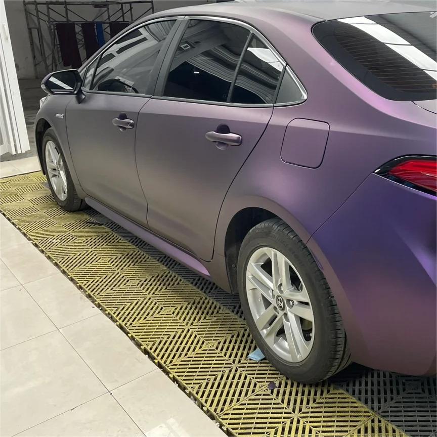Matte Magic Purple Russian Violet Purple Car Vinyl Wrap PET review Melissa 02