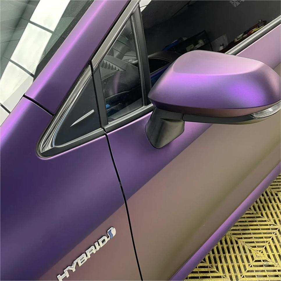 Matte Magic Purple Russian Violet Purple Car Vinyl Wrap PET review Melissa 03