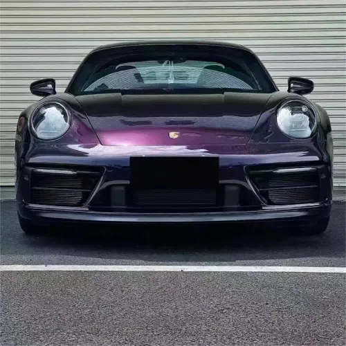 Gloss Metallic Ghost Midnight Purple Car Vinyl Wrap PET review 