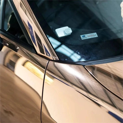 Gloss Mirror Chrome Rose Gold Car Vinyl Wrap reviewed by